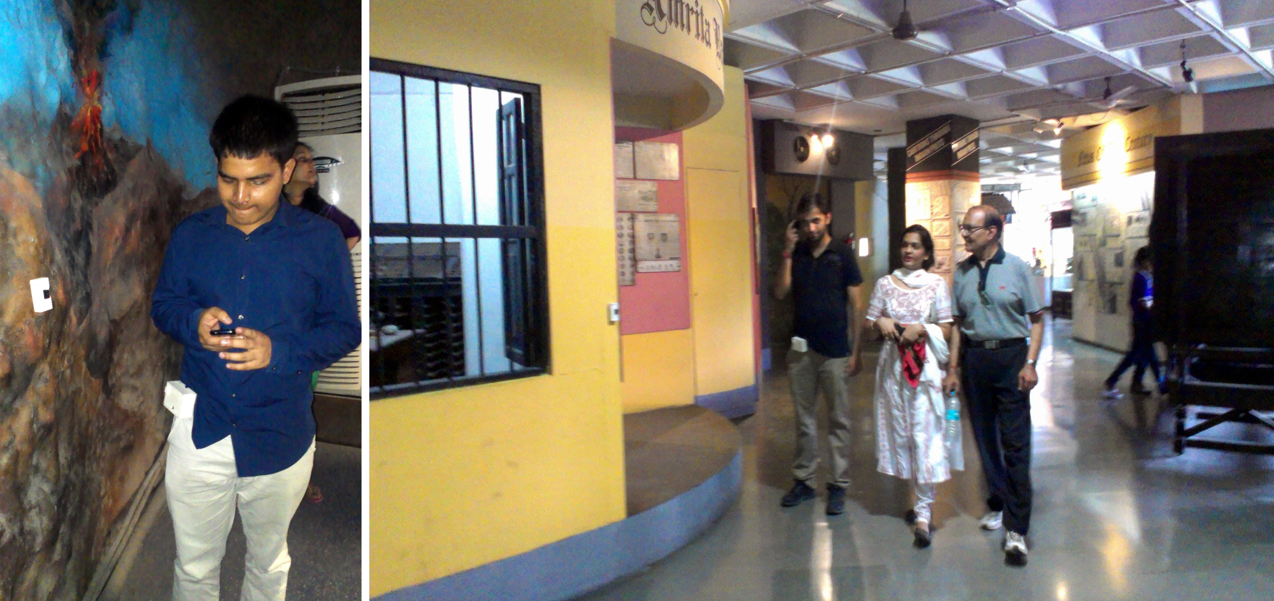 Snapshots of visually impaired people using Roshni